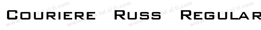 Couriere Russ Regular字体转换